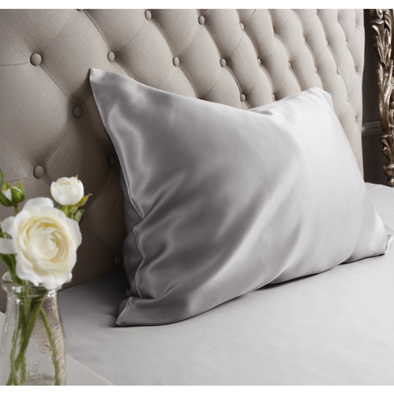 Grey Housewife Silk Pillowcase