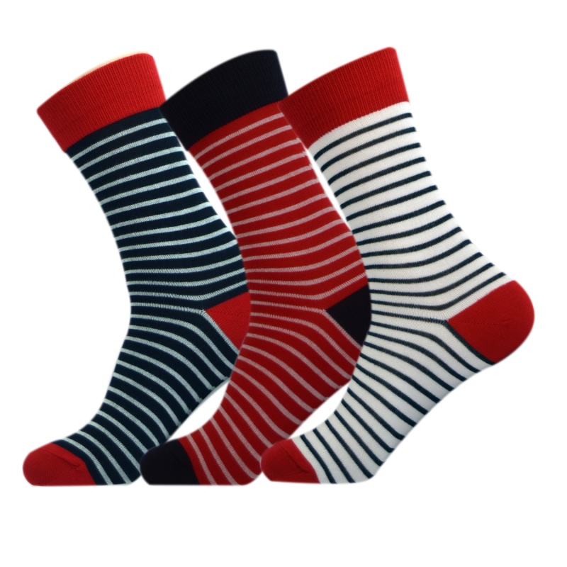 3 Pairs of Mens Supersoft Pure Bamboo Socks - Stripe