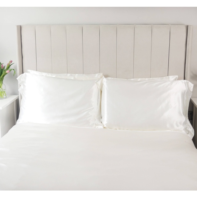 22 Momme 3PCS Ivory Silk Duvet Cover Set