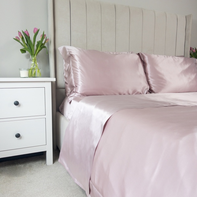 Pink Silk Flat Sheet