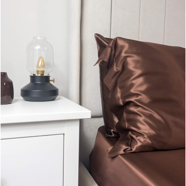 Mocha Oxford Silk Pillowcase