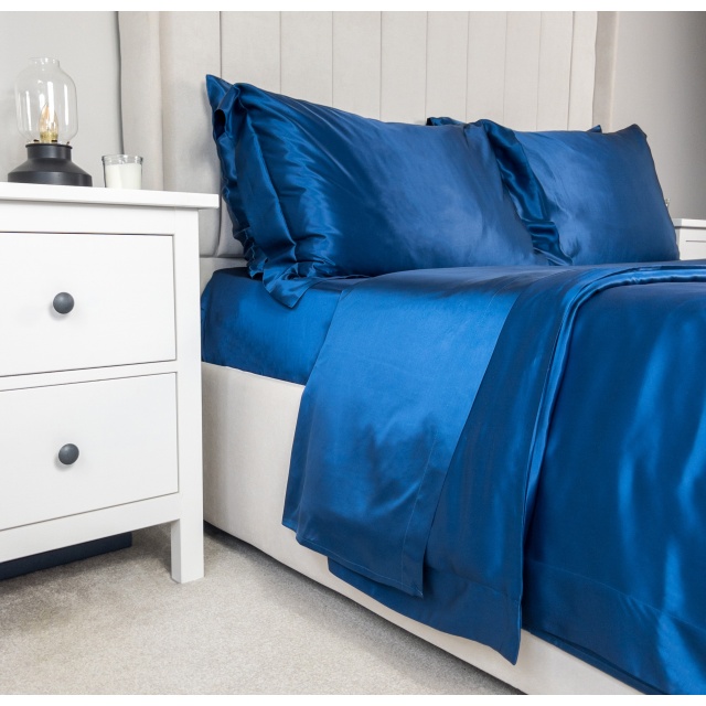 19 Momme Navy 4PCs Silk Duvet Cover Set