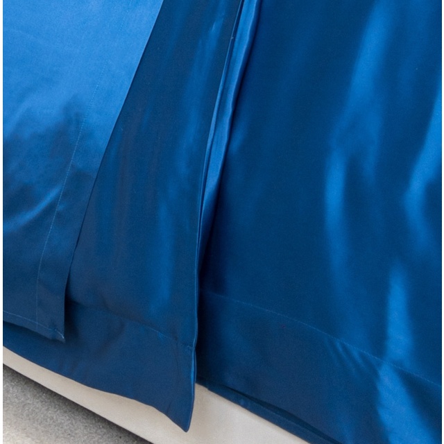 Navy Silk Duvet Cover