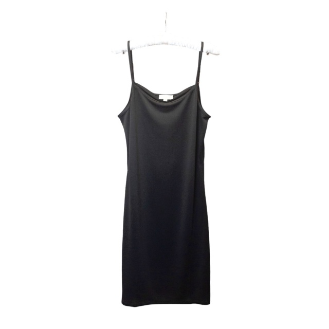 Black Knitted Silk Nightie 