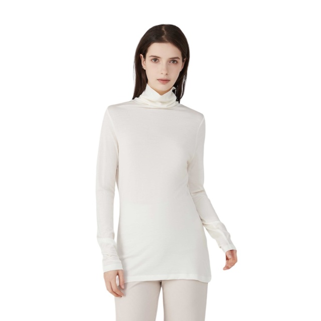 Silk polo neck womens online