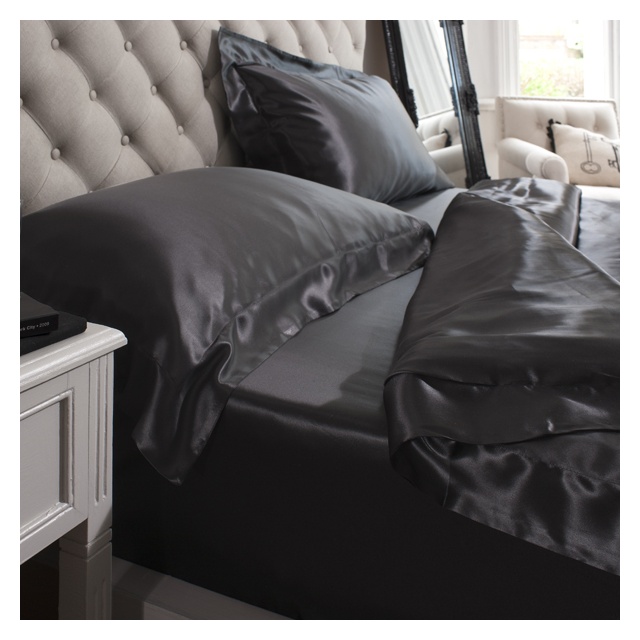 19 Momme Black 4PCs Silk Duvet Cover Set