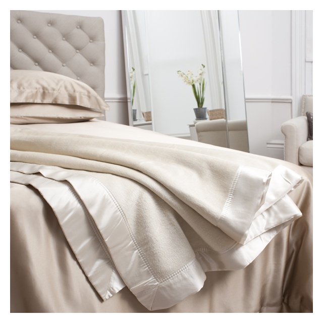 Ivory Silk Blanket