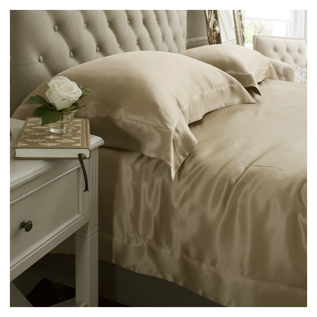 19 Momme Taupe 3PCs Silk Duvet Cover Set