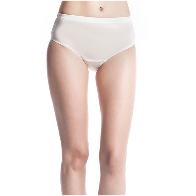Ladies Pure Silk Ivory Briefs
