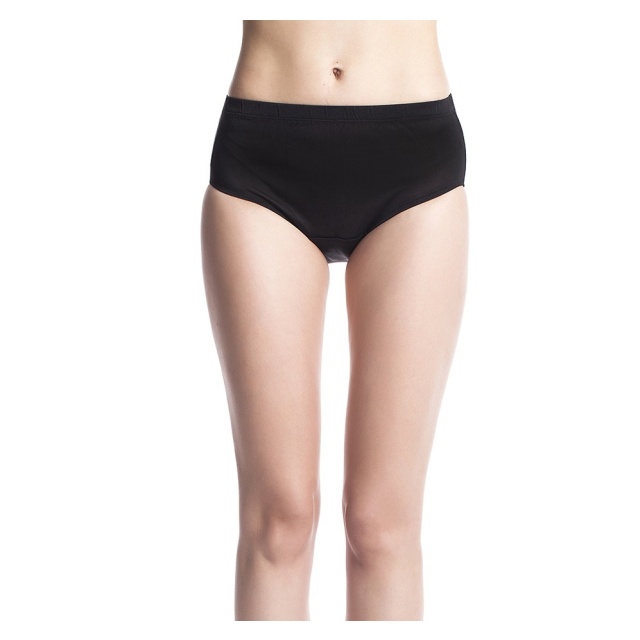 Ladies Pure Silk Black Briefs