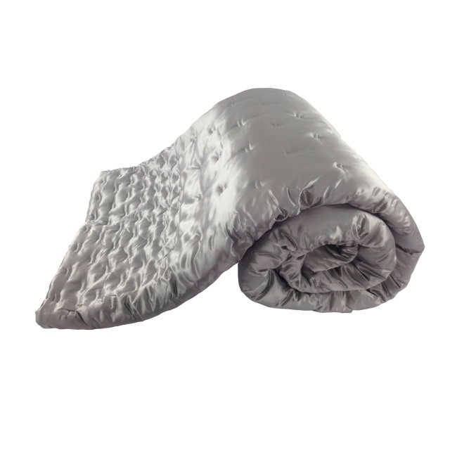 Grey Silk Bedspread