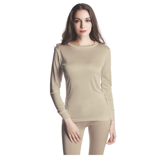 Ladies Pure Silk Nude Thermal Top