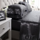19 Momme Black Silk Flat Sheet