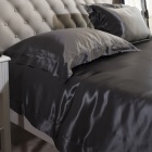 19 Momme Black 3PCs Silk Duvet Cover Set