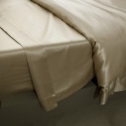 19 Momme Taupe Silk Flat Sheet