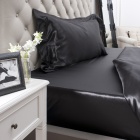 Black Silk Fitted Sheet
