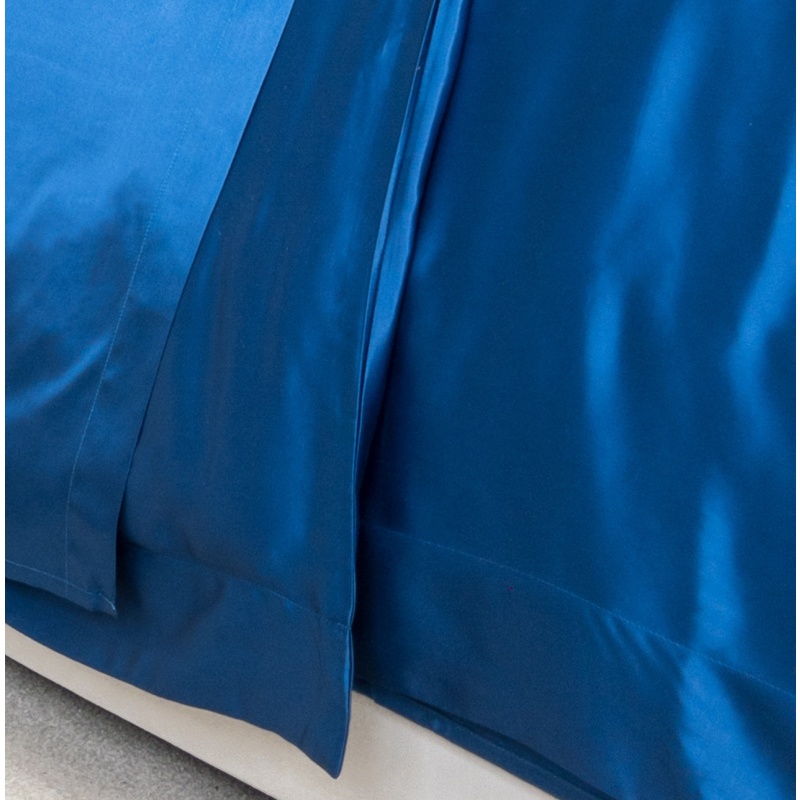 19 Momme Navy Silk Duvet Cover