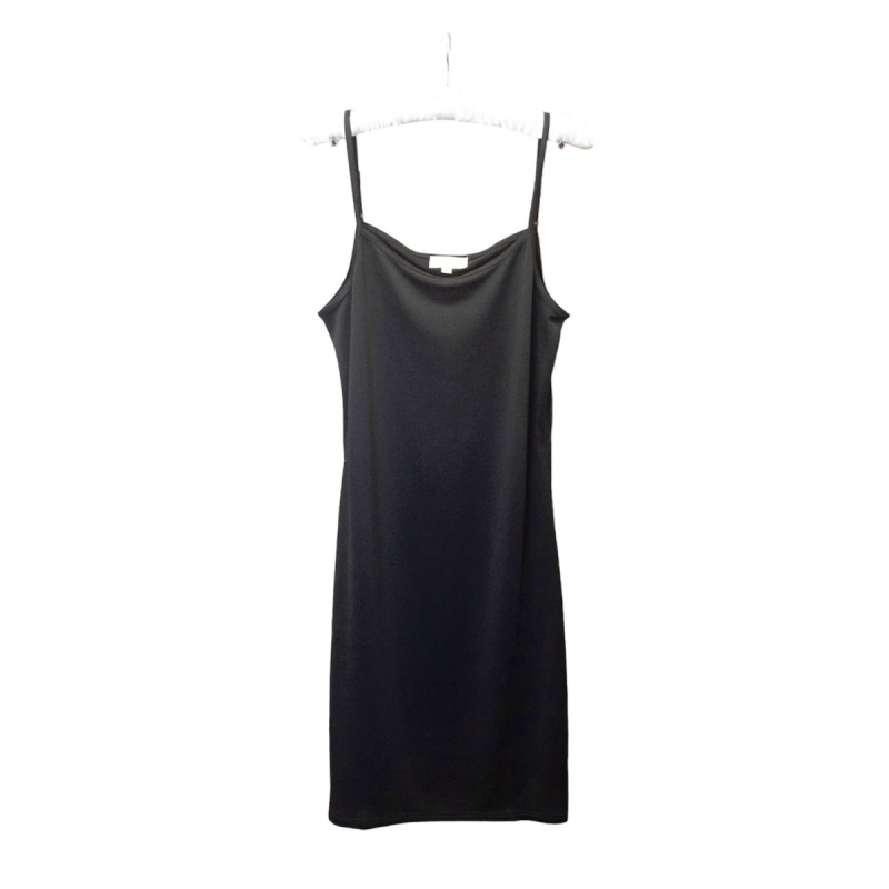 Black Knitted Silk Nightie 