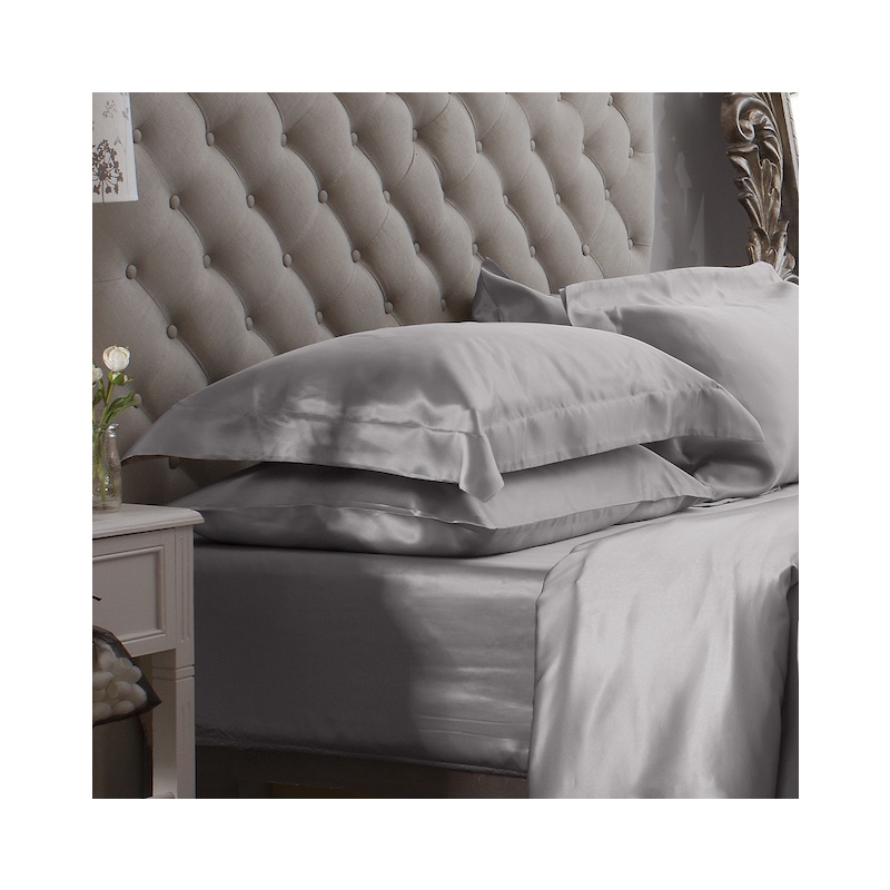 22 Momme Grey Oxford King Silk Pillowcase