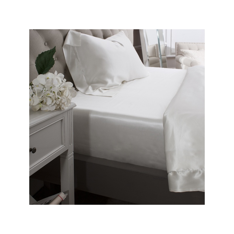 19 Momme Ivory Silk Fitted Sheet