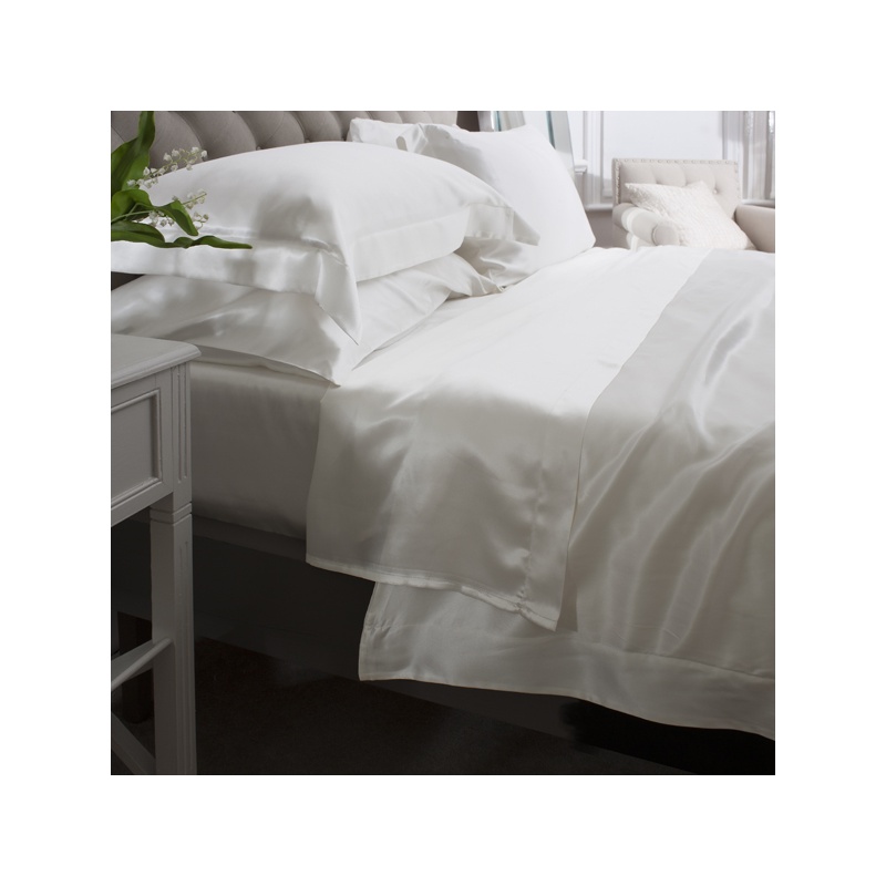 19 Momme Ivory Silk Flat Sheet