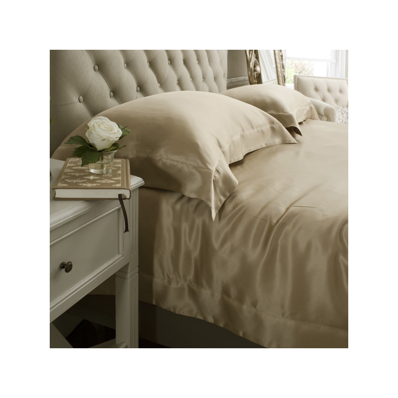 19 Momme Taupe 3PCs Silk Duvet Cover Set