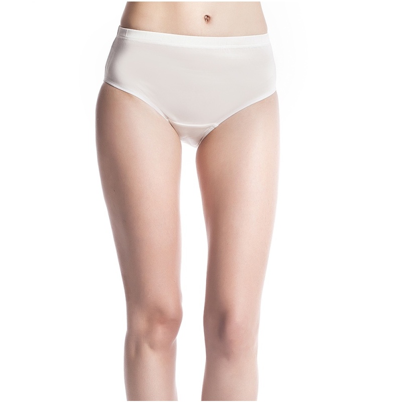 Ladies Pure Silk Ivory Briefs