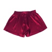 Mens Burgundy Silk Boxer Shorts