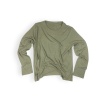 Ladies Khaki Noil Silk Long Sleeved Top