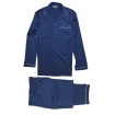 Mens Navy Pure Silk Pyjamas