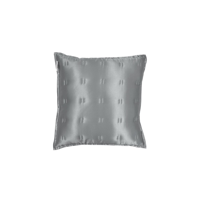 Grey Pure Silk Cushion