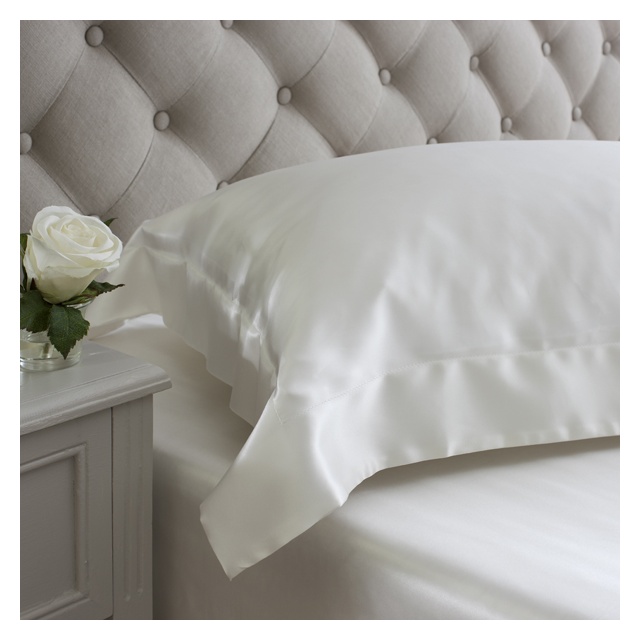 Ivory King Size Oxford Silk Pillowcase 