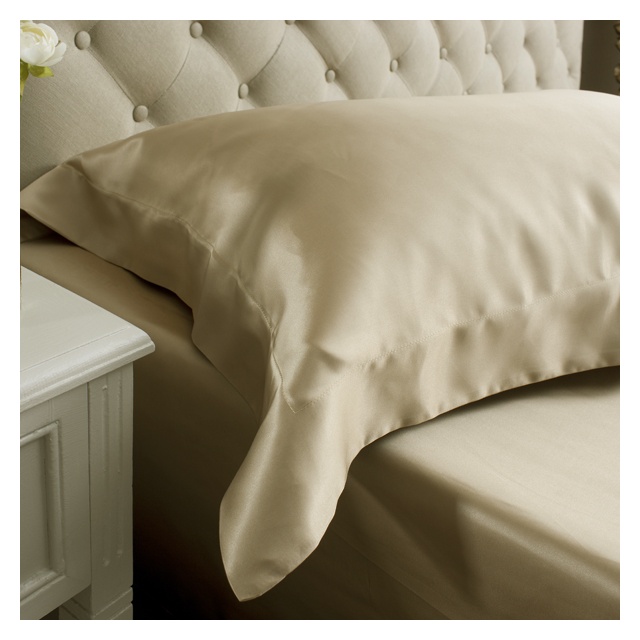 Taupe Oxford Silk Pillowcase