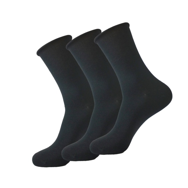 3 Pairs of Ladies Supersoft Pure Bamboo Socks - Loose Top
