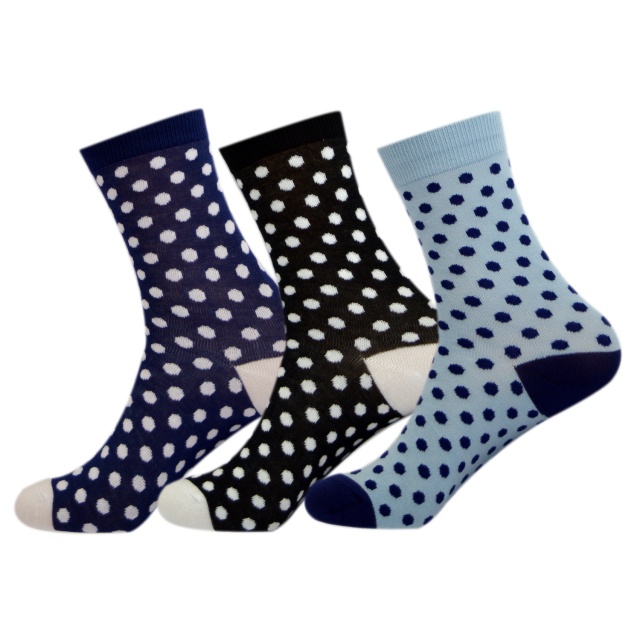 3 Pairs of Ladies Supersoft Pure Bamboo Socks - Classic Spot