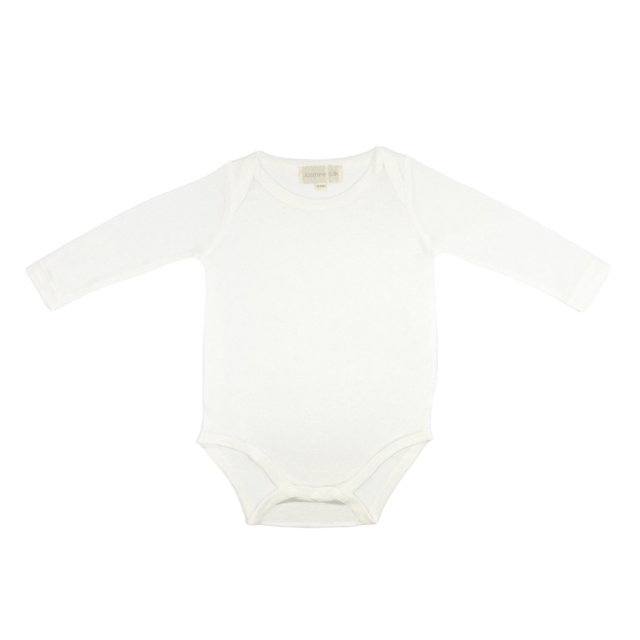 Baby Silk Long Sleeved Bodysuit 